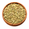Wooden bowl of fennel powder